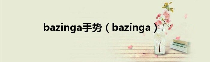 bazinga手势（bazinga）