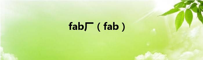 fab厂（fab）