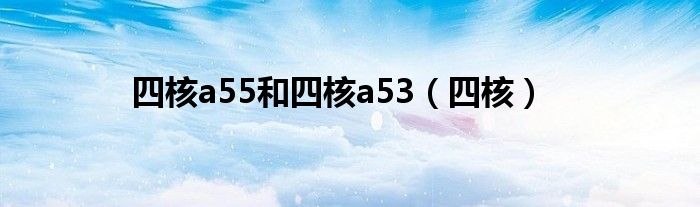 四核a55和四核a53（四核）