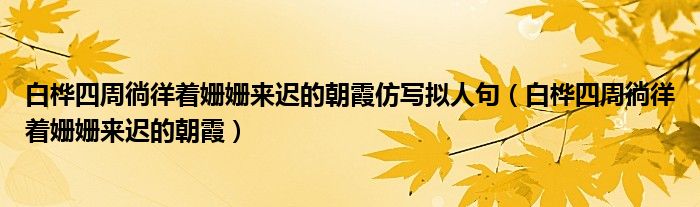 白桦四周徜徉着姗姗来迟的朝霞仿写拟人句（白桦四周徜徉着姗姗来迟的朝霞）