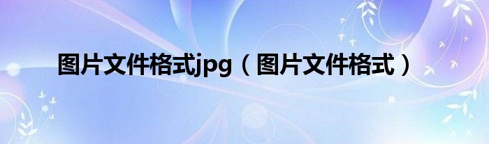 图片文件格式jpg（图片文件格式）