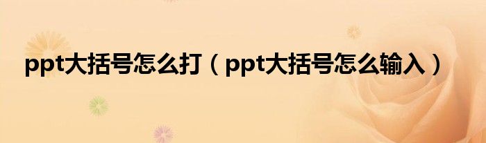 ppt大括号怎么打（ppt大括号怎么输入）