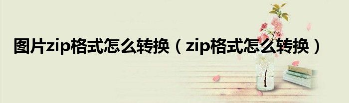 图片zip格式怎么转换（zip格式怎么转换）