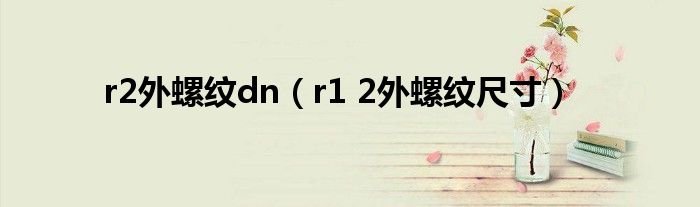 r2外螺纹dn（r1 2外螺纹尺寸）