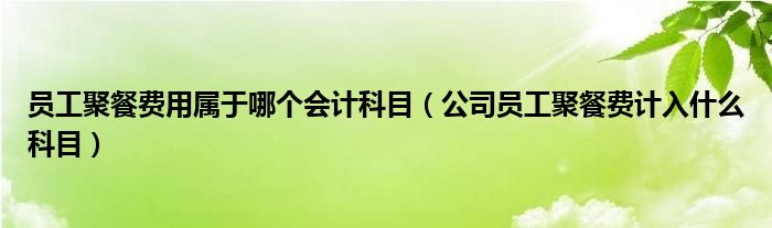 员工聚餐费用属于哪个会计科目（公司员工聚餐费计入什么科目）