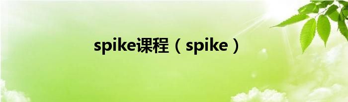 spike课程（spike）