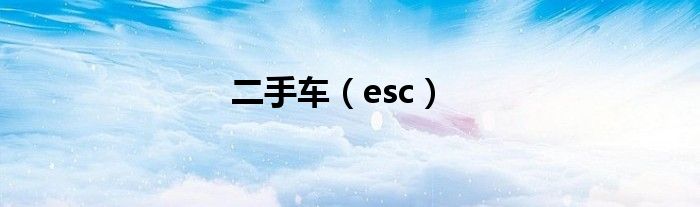 二手车（esc）