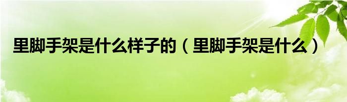 里脚手架是什么样子的（里脚手架是什么）