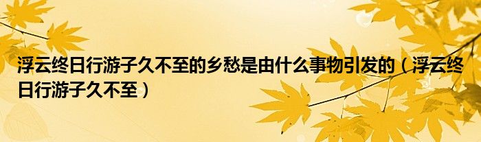 浮云终日行游子久不至的乡愁是由什么事物引发的（浮云终日行游子久不至）