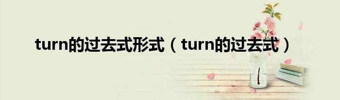 turn的过去式形式（turn的过去式）