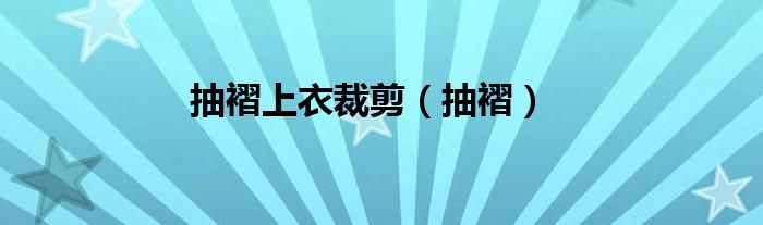 抽褶上衣裁剪（抽褶）