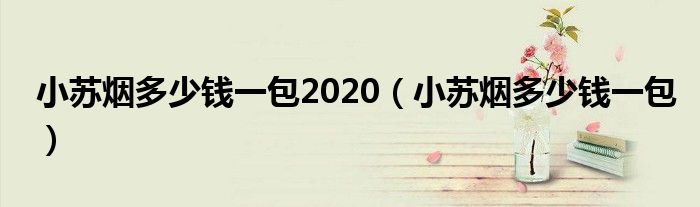 小苏烟多少钱一包2020（小苏烟多少钱一包）