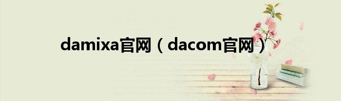 damixa官网（dacom官网）