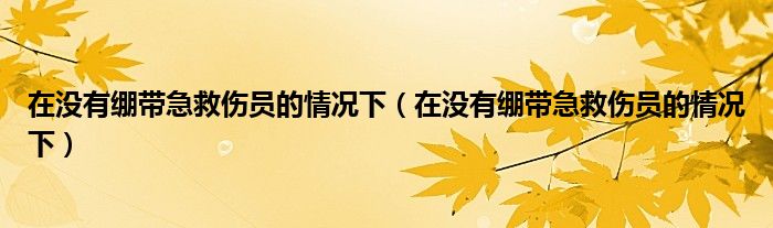 在没有绷带急救伤员的情况下（在没有绷带急救伤员的情况下）