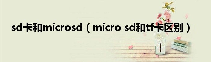 sd卡和microsd（micro sd和tf卡区别）