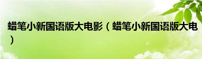 蜡笔小新国语版大电影（蜡笔小新国语版大电）