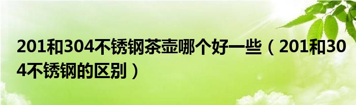 201和304不锈钢茶壶哪个好一些（201和304不锈钢的区别）