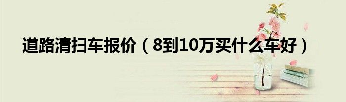 道路清扫车报价（8到10万买什么车好）