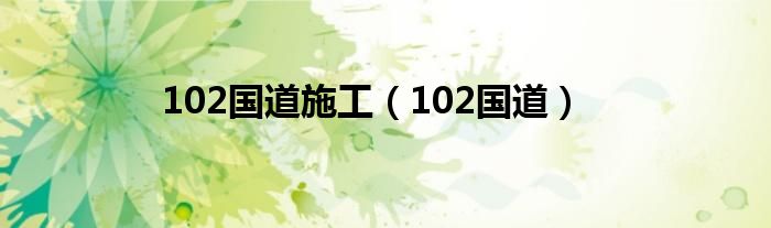 102国道施工（102国道）