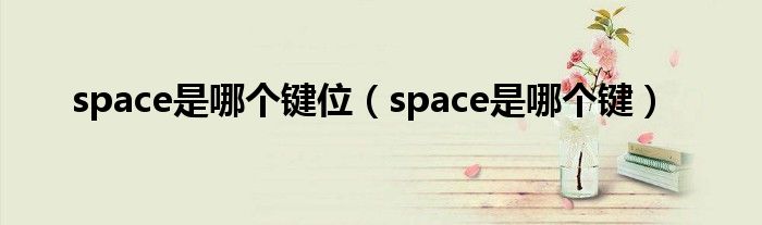 space是哪个键位（space是哪个键）