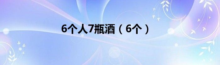 6个人7瓶酒（6个）