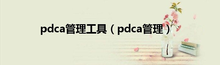 pdca管理工具（pdca管理）