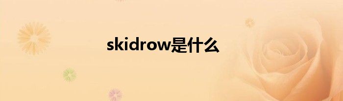 skidrow是什么