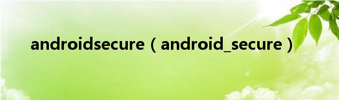 androidsecure（android_secure）