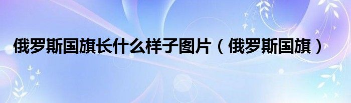 俄罗斯国旗长什么样子图片（俄罗斯国旗）