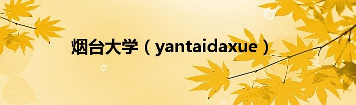 烟台大学（yantaidaxue）