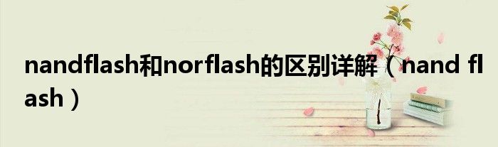 nandflash和norflash的区别详解（nand flash）