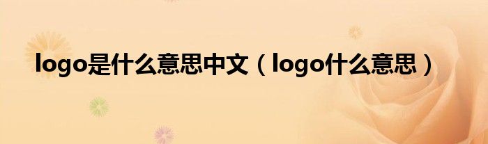 logo是什么意思中文（logo什么意思）