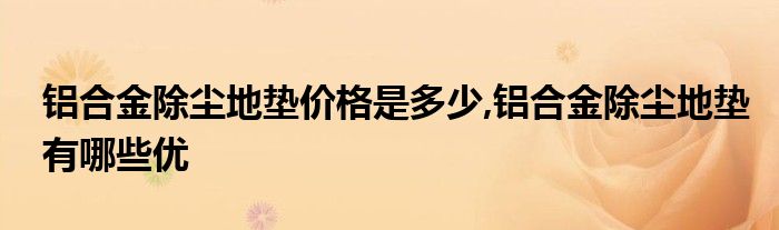 铝合金除尘地垫价格是多少,铝合金除尘地垫有哪些优