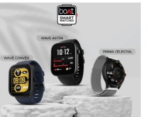 boAt推出了三款专为线下零售市场量身定制的新型智能手表