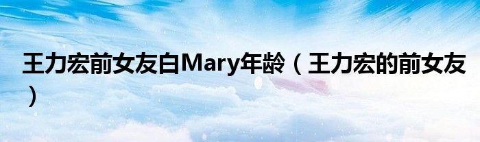 王力宏前女友白Mary年龄（王力宏的前女友）