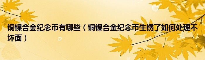 铜镍合金纪念币有哪些（铜镍合金纪念币生锈了如何处理不坏面）