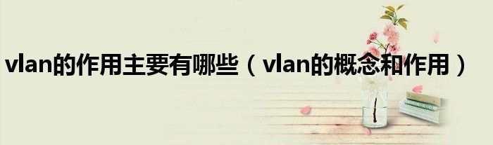 vlan的作用主要有哪些（vlan的概念和作用）