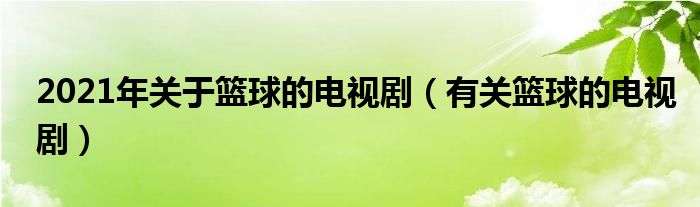 2021年关于篮球的电视剧（有关篮球的电视剧）