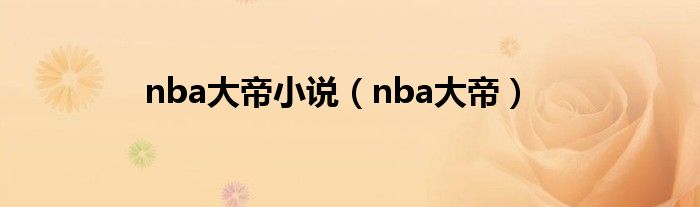 nba大帝小说（nba大帝）