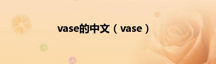 vase的中文（vase）