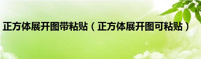 正方体展开图带粘贴（正方体展开图可粘贴）