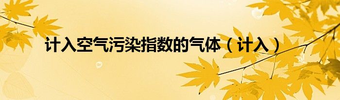 计入空气污染指数的气体（计入）