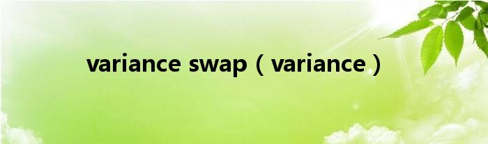 variance swap（variance）