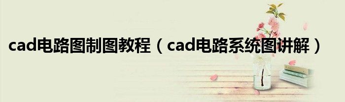 cad电路图制图教程（cad电路系统图讲解）