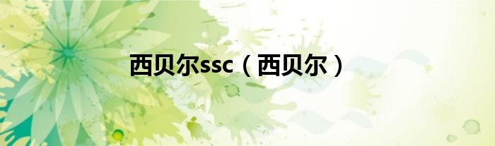 西贝尔ssc（西贝尔）