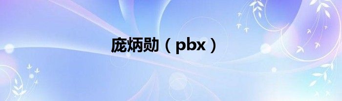 庞炳勋（pbx）