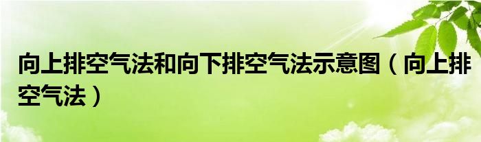 向上排空气法和向下排空气法示意图（向上排空气法）