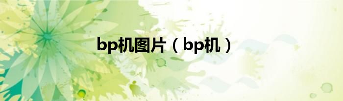 bp机图片（bp机）