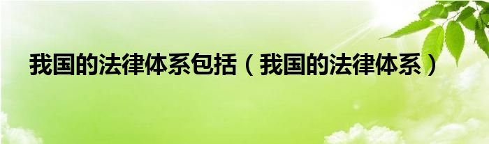 我国的法律体系包括（我国的法律体系）