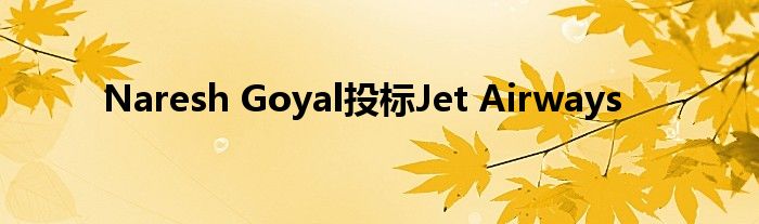 Naresh Goyal投标Jet Airways